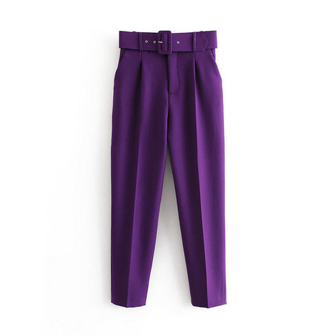 European and American women assembling belt pants trousers - ROUTINE FASHION